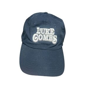 Luke Combs Tour Miller Lite Logo Baseball Cap Hat Navy Blue One Size Adjustable